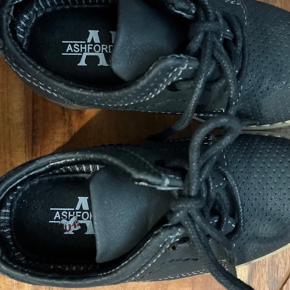 Ashford Boys Dress‎ Shoes Black Lace Up Oxfords Casual Formal Size 5M (Toddler)